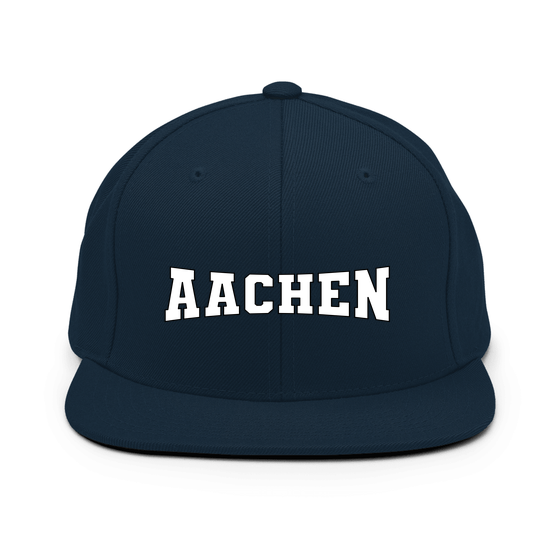 Personalisierbare Aachen Cap – Varsity4 Design – Dunkles Navy für Aachen