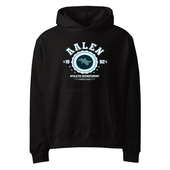 Personalisierbarer Aalen Hoodie – Varsity Hero Design – Schwarz für Aalen