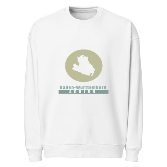 Personalisierbares Achern Sweatshirt – Minimal Moon Design – Weiß für Achern