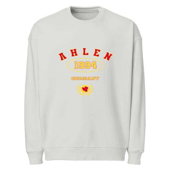 Personalisierbares Ahlen Sweatshirt – University 1994 Design – Heather Grau für Ahlen