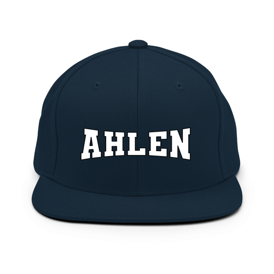 Personalisierbare Ahlen Cap – Varsity4 Design – Dunkles Navy für Ahlen