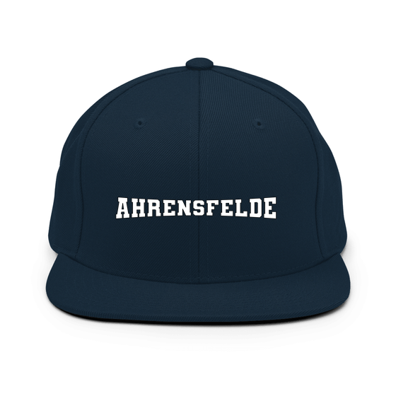 Personalisierbare Ahrensfelde Cap – Varsity4 Design – Dunkles Navy für Ahrensfelde