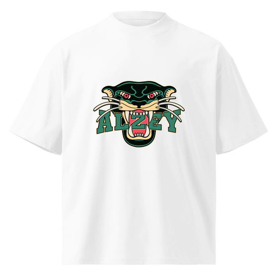 Personalisierbares Alzey T-Shirt – Panther Design – Weiß für Alzey