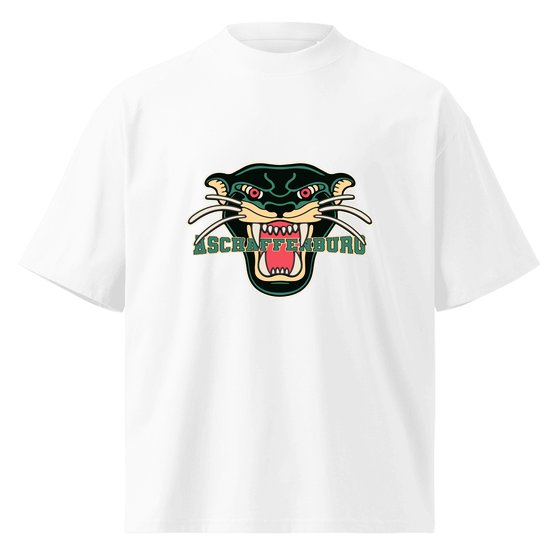Personalisierbares Aschaffenburg T-Shirt – Panther Design – Weiß für Aschaffenburg