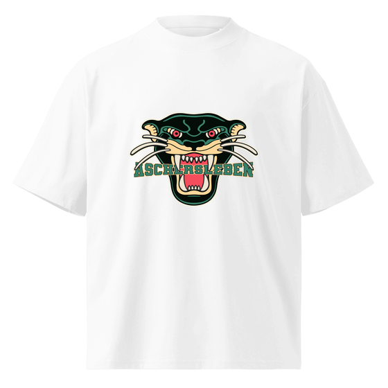 Personalisierbares Aschersleben T-Shirt – Panther Design – Weiß für Aschersleben