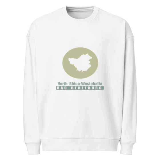 Personalisierbares Bad Berleburg Sweatshirt – Minimal Moon Design – Weiß für Bad Berleburg