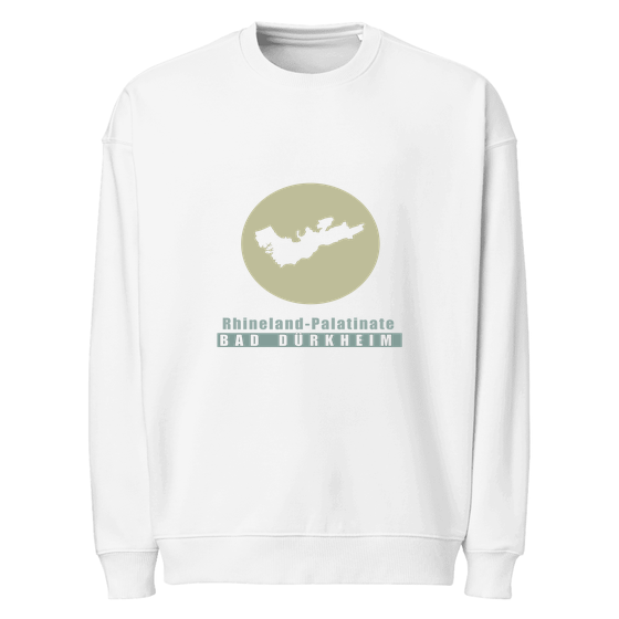 Personalisierbares Bad Dürkheim Sweatshirt – Minimal Moon Design – Weiß für Bad Dürkheim