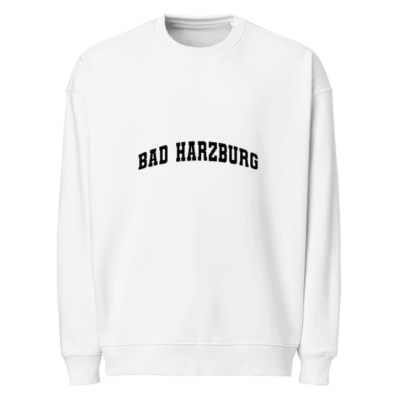 Personalisierbares Bad Harzburg Sweatshirt – Varsity3 Design – Weiß für Bad Harzburg