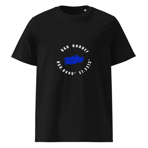 Personalisierbares Bad Honnef T-Shirt – Minimal Coordinates Design – Schwarz für Bad Honnef