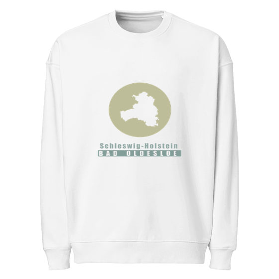 Personalisierbares Bad Oldesloe Sweatshirt – Minimal Moon Design – Weiß für Bad Oldesloe