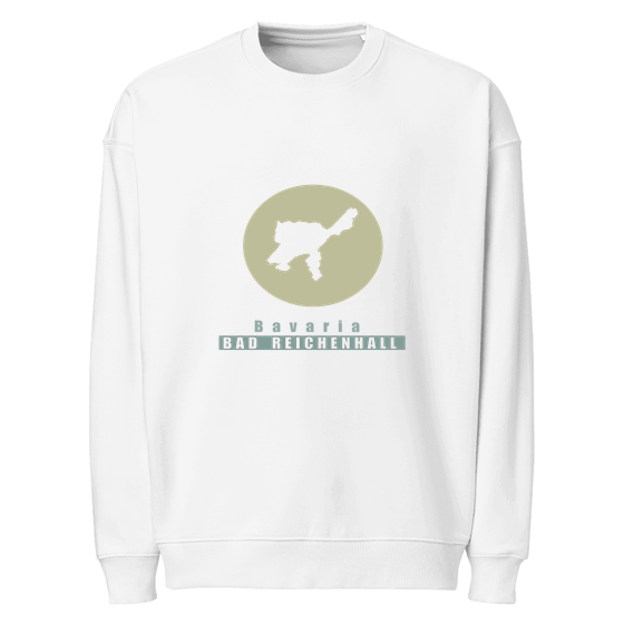Personalisierbares Bad Reichenhall Sweatshirt – Minimal Moon Design – Weiß für Bad Reichenhall