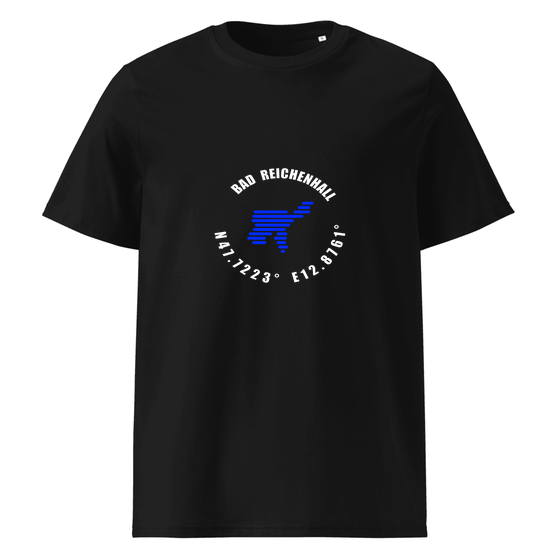 Personalisierbares Bad Reichenhall T-Shirt – Minimal Coordinates Design – Schwarz für Bad Reichenhall