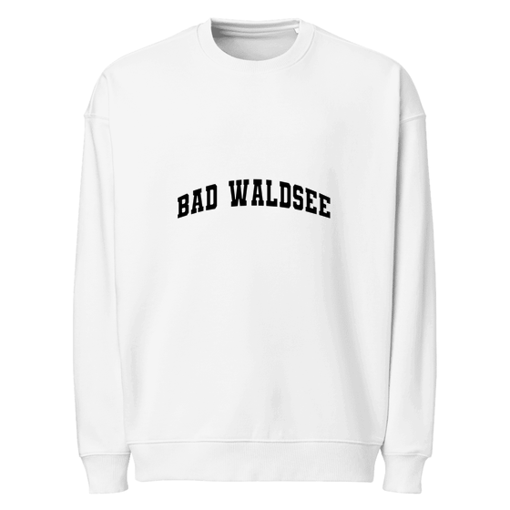 Personalisierbares Bad Waldsee Sweatshirt – Varsity3 Design – Weiß für Bad Waldsee