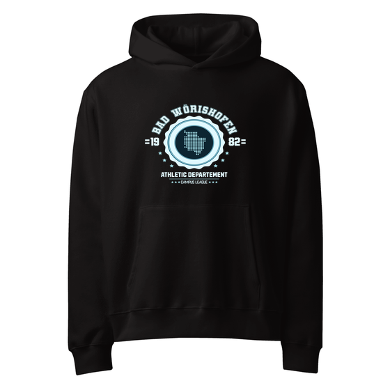 Personalisierbarer Bad Wörishofen Hoodie – Varsity Hero Design – Schwarz für Bad Wörishofen