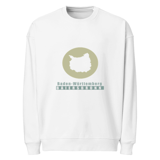Personalisierbares Baiersbronn Sweatshirt – Minimal Moon Design – Weiß für Baiersbronn