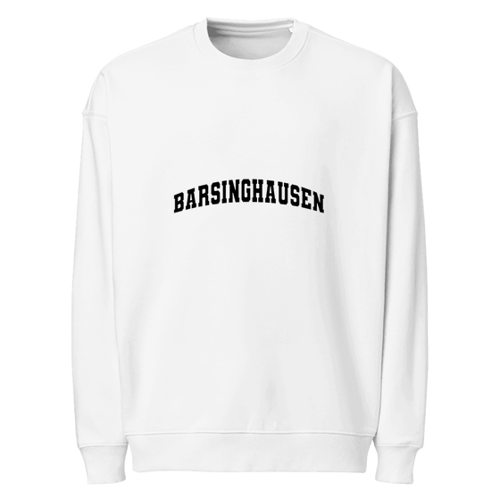 Personalisierbares Barsinghausen Sweatshirt – Varsity3 Design – Weiß für Barsinghausen