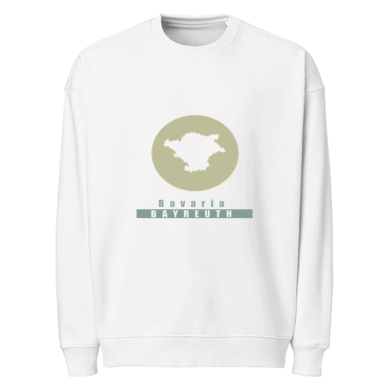 Personalisierbares Bayreuth Sweatshirt – Minimal Moon Design – Weiß für Bayreuth