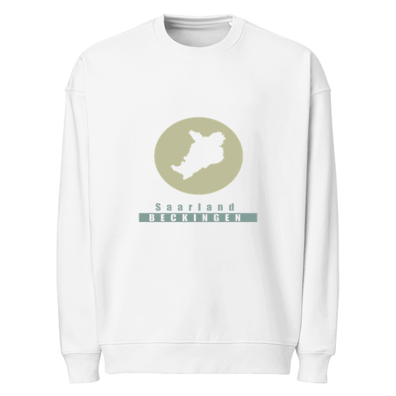 Personalisierbares Beckingen Sweatshirt – Minimal Moon Design – Weiß für Beckingen