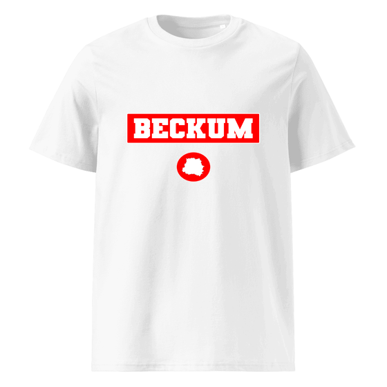 Personalisierbares Beckum T-Shirt – Signal14 Design – Weiß für Beckum