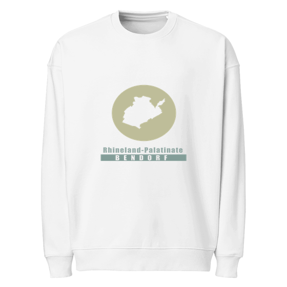 Personalisierbares Bendorf Sweatshirt – Minimal Moon Design – Weiß für Bendorf