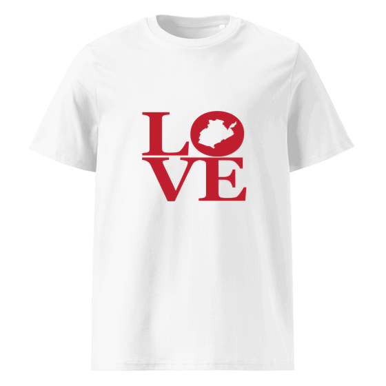 Personalisierbares Bendorf T-Shirt – Love Design – Weiß für Bendorf