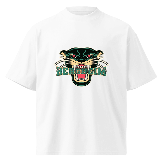 Personalisierbares Bergheim T-Shirt – Panther Design – Weiß für Bergheim