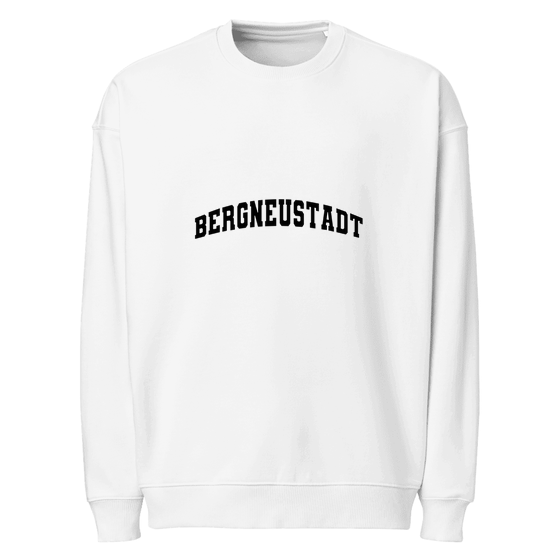 Personalisierbares Bergneustadt Sweatshirt – Varsity3 Design – Weiß für Bergneustadt