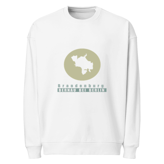 Personalisierbares Bernau bei Berlin Sweatshirt – Minimal Moon Design – Weiß für Bernau bei Berlin