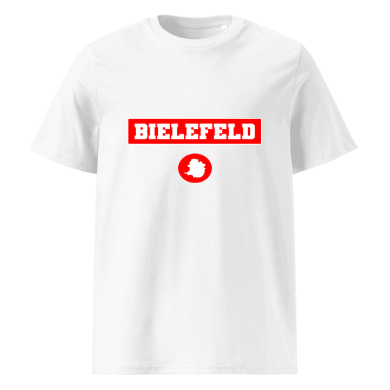 Personalisierbares Bielefeld T-Shirt – Signal14 Design – Weiß für Bielefeld