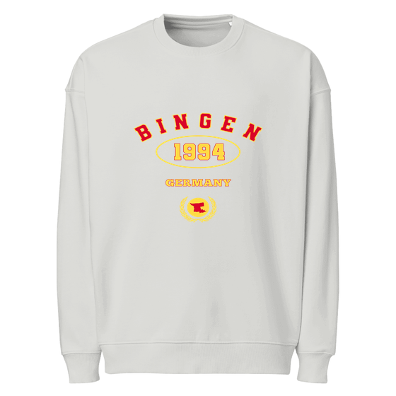 Personalisierbares Bingen Sweatshirt – University 1994 Design – Heather Grau für Bingen