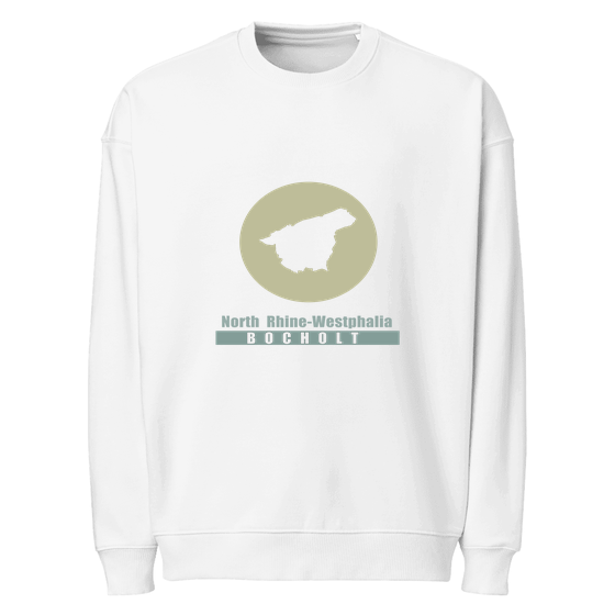 Personalisierbares Bocholt Sweatshirt – Minimal Moon Design – Weiß für Bocholt
