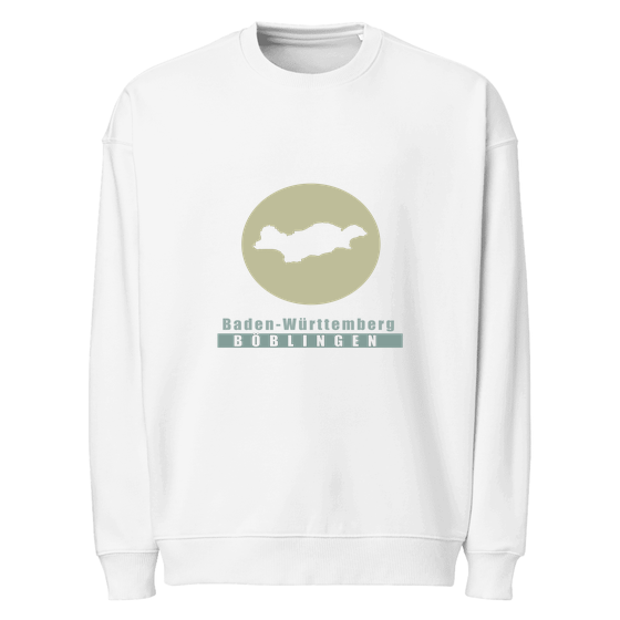 Personalisierbares Böblingen Sweatshirt – Minimal Moon Design – Weiß für Böblingen