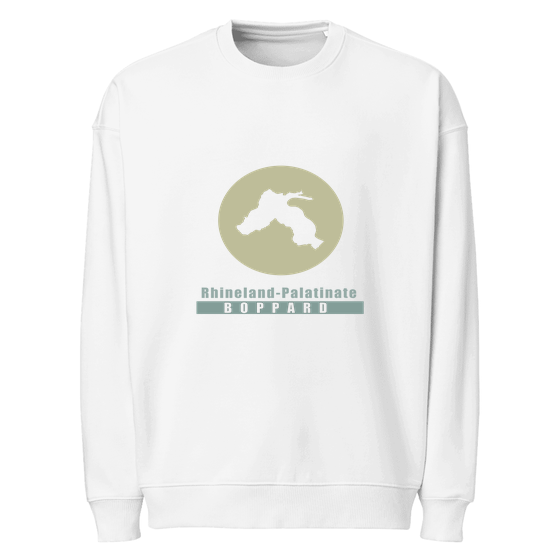 Personalisierbares Boppard Sweatshirt – Minimal Moon Design – Weiß für Boppard