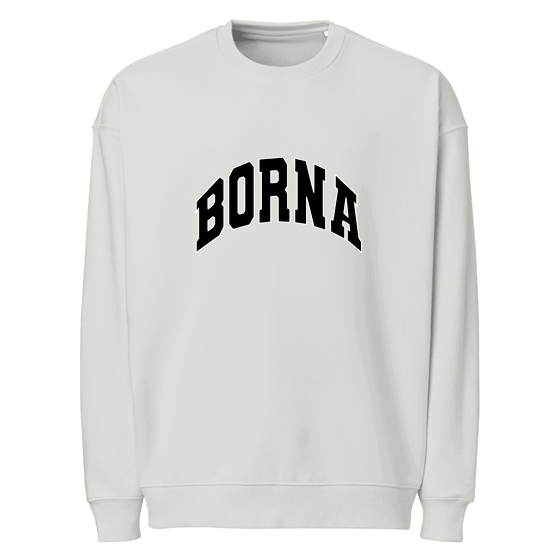 Personalisierbares Borna Sweatshirt – Varsity3 Design – Heather Grau für Borna