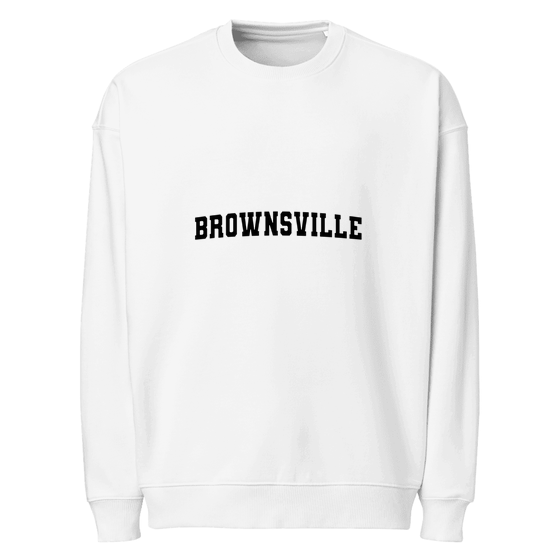 Brownsville Sweatshirt with Varsity3 design (Weiß)