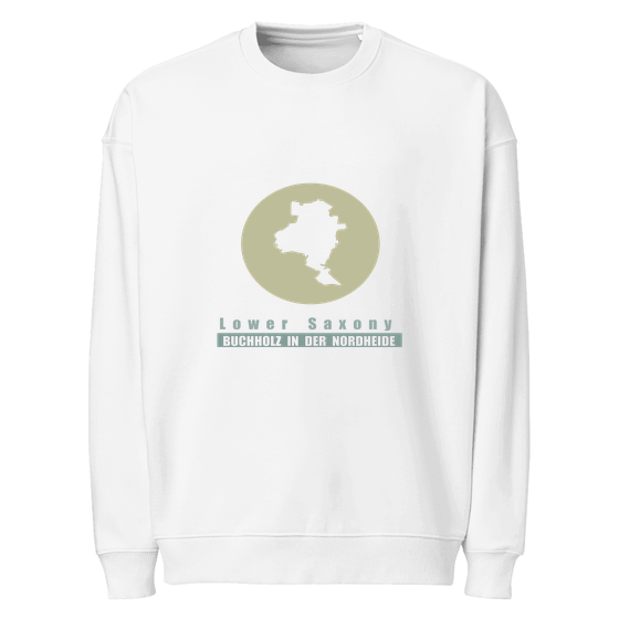 Personalisierbares Buchholz in der Nordheide Sweatshirt – Minimal Moon Design – Weiß für Buchholz in der Nordheide