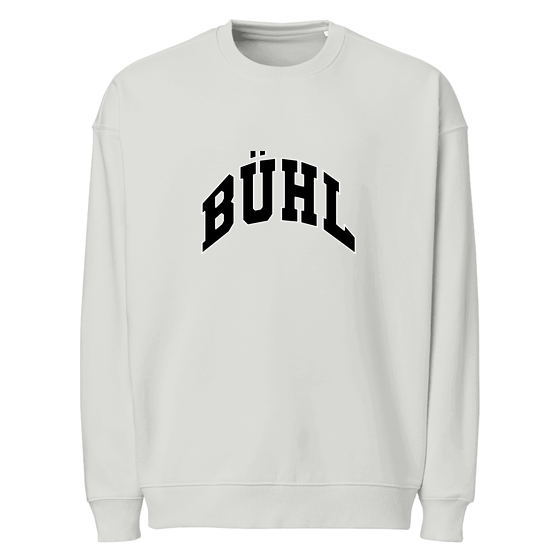 Personalisierbares Bühl Sweatshirt – Varsity3 Design – Heather Grau für Bühl