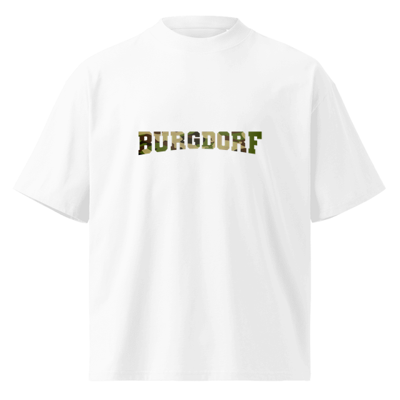 Personalisierbares Burgdorf T-Shirt – Camouflage Design – Weiß für Burgdorf