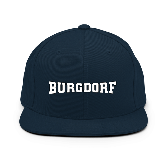 Personalisierbare Burgdorf Cap – Varsity4 Design – Dunkles Navy für Burgdorf