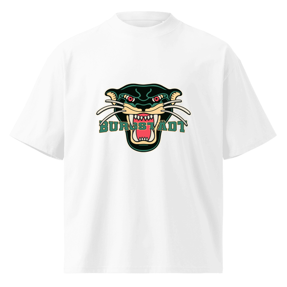 Personalisierbares Burgstädt T-Shirt – Panther Design – Weiß für Burgstädt