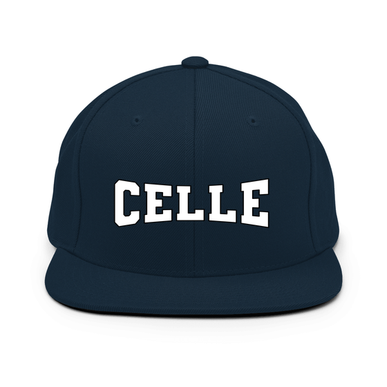 Personalisierbare Celle Cap – Varsity4 Design – Dunkles Navy für Celle