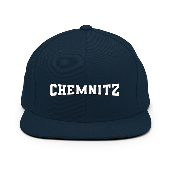 Personalisierbare Chemnitz Cap – Varsity4 Design – Dunkles Navy für Chemnitz