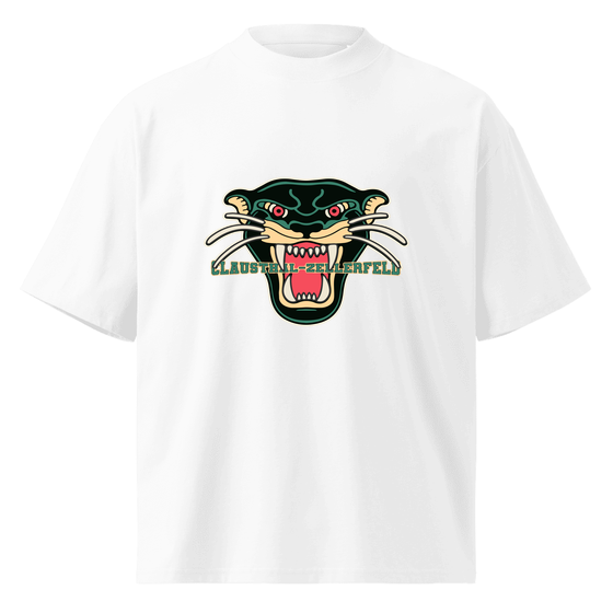 Personalisierbares Clausthal-Zellerfeld T-Shirt – Panther Design – Weiß für Clausthal-Zellerfeld
