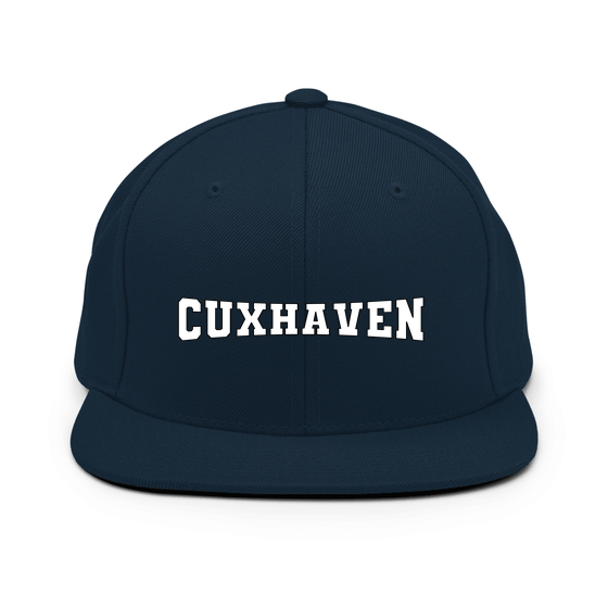 Personalisierbare Cuxhaven Cap – Varsity4 Design – Dunkles Navy für Cuxhaven