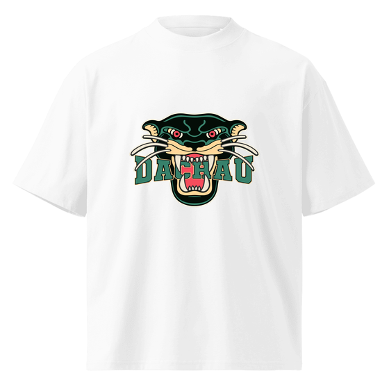 Personalisierbares Dachau T-Shirt – Panther Design – Weiß für Dachau