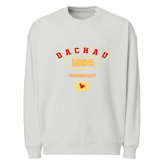 Personalisierbares Dachau Sweatshirt – University 1994 Design – Heather Grau für Dachau