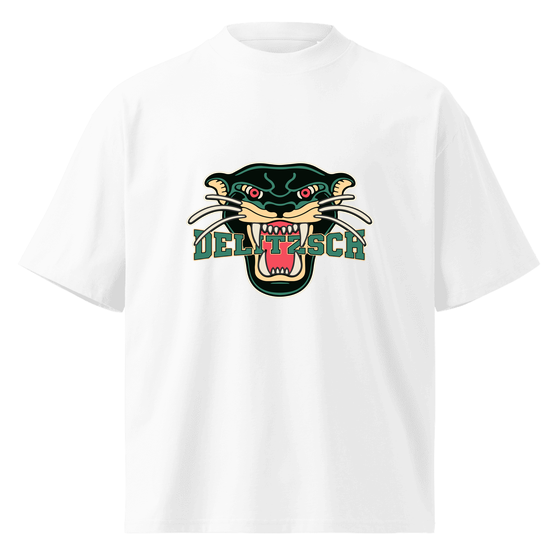 Personalisierbares Delitzsch T-Shirt – Panther Design – Weiß für Delitzsch