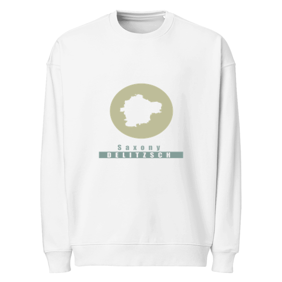 Personalisierbares Delitzsch Sweatshirt – Minimal Moon Design – Weiß für Delitzsch