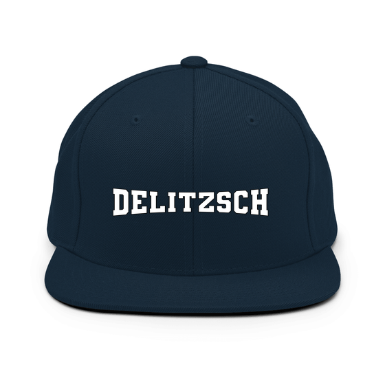 Personalisierbare Delitzsch Cap – Varsity4 Design – Dunkles Navy für Delitzsch