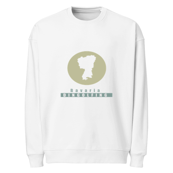 Personalisierbares Dingolfing Sweatshirt – Minimal Moon Design – Weiß für Dingolfing